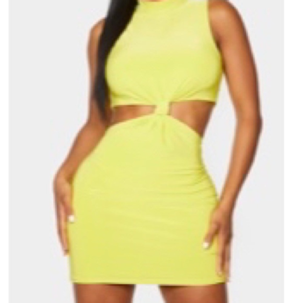 retty Little Things high neck cutout bodycon dress